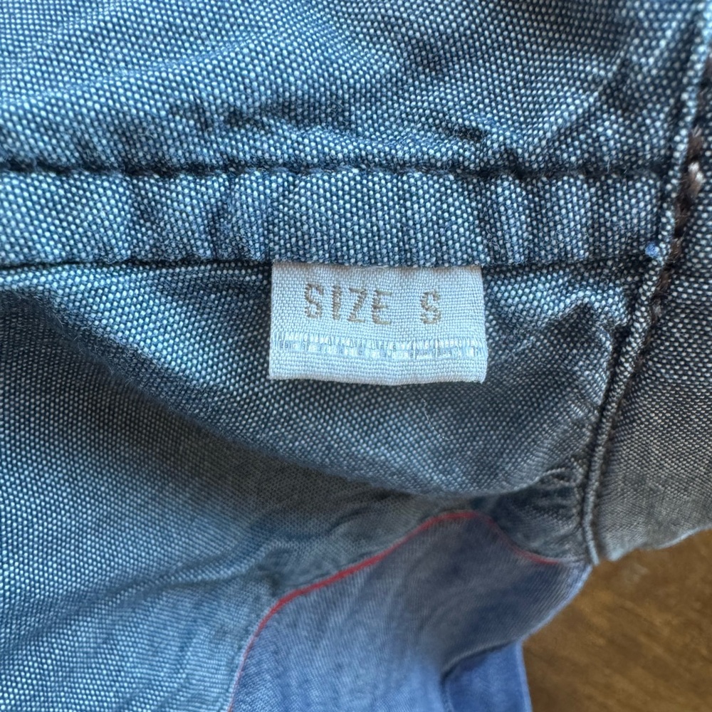 Diesel Timeless Denim Button Down Shirt Western Snap Blue Size S - Picture 7 of 11